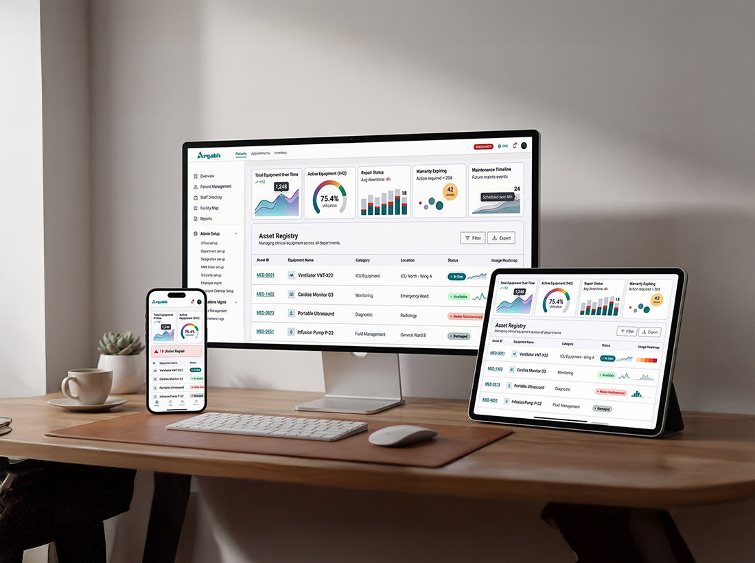 Electronic health records on a dashboard